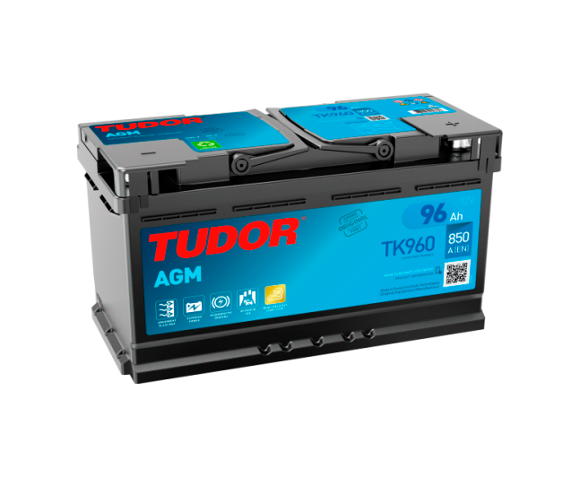 Batería TUDOR AGM TK960, 96Ah bateria para un coche con sistema start & stop