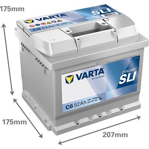 Batería VARTA Dynamic SLI C6 52 Ah