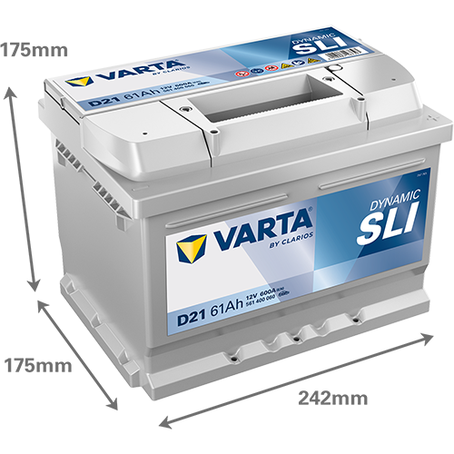 Batería VARTA Dynamic SLI D21 61Ah