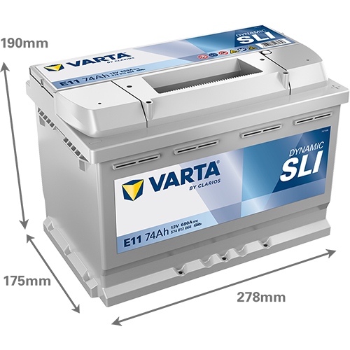 E11 varta sli dynamic bateria para coche 74 ah