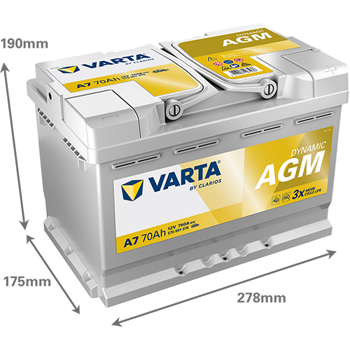 VARTA A7 Dynamic AGM 70Ah 760A