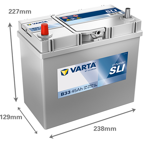 Batería VARTA Dynamic SLI B33, 45 Ah batería para coche