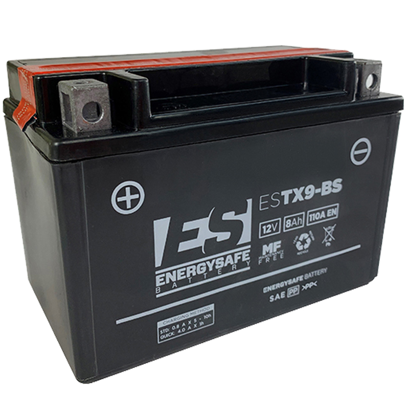 Batería ENERGYSAFE YTX9-BS batería para moto, sin mantenimiento