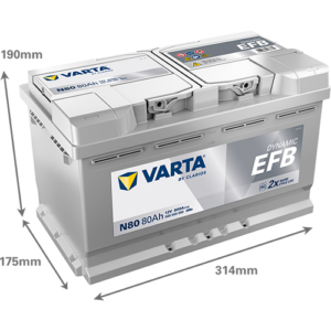 Batería VARTA Dynamic EFB N80, 80Ah