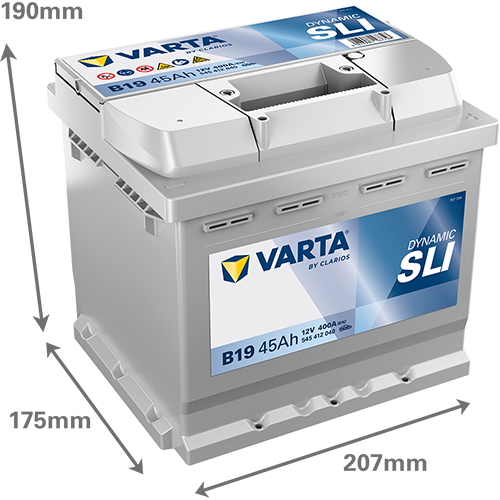 Batería VARTA Dynamic SLI B19, 45Ah, 400A
