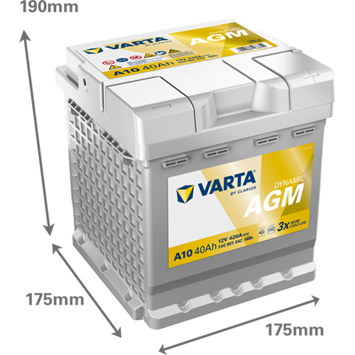 VARTA Dynamic AGM, 40Ah, A10